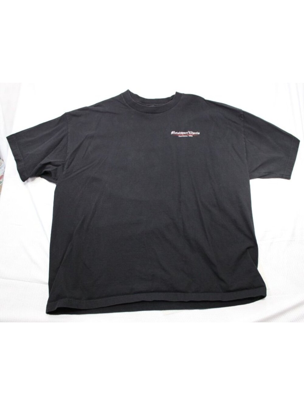 Metalsport Wheels Black Biker T-Shirt 2XL Hanes Beefy-T US Cotton California USA - Picture 2 of 9
